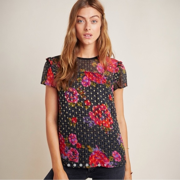 ANTHROPOLOGIE Fiorella Blouse, XL - Picture 1 of 12